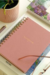 Matt Notebook A5 15x21 cm Spiralli Keten Not Defteri Pembe