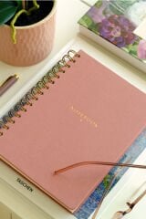 Matt Notebook A5 15x21 cm Spiralli Keten Not Defteri Pembe