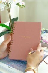 Matt Notebook A5 15x21 cm Spiralli Keten Not Defteri Pembe