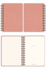 Matt Notebook A5 15x21 cm Spiralli Keten Not Defteri Pembe