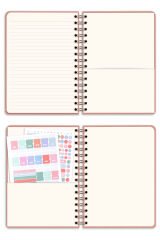 Matt Notebook A5 15x21 cm Spiralli Keten Not Defteri Pembe