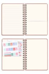 Matt Notebook A5 15x21 cm Spiralli Keten Not Defteri Pembe