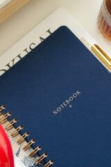 Matt Notebook A5 15x21 cm Spiralli Keten Not Defteri Lacivert