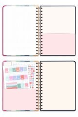 Matt Notebook 2025 Yılı A5 Ajanda Spiralli 15x21 cm - 12 Aylık