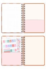 Matt Notebook 2025 Yılı A5 Ajanda Spiralli 15x21 cm - 12 Aylık