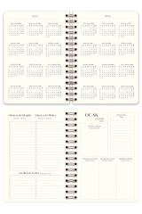 Matt Notebook 2025 Yılı A5 Keten Ajanda Spiralli 15x21 cm - 12 Aylık Bordo