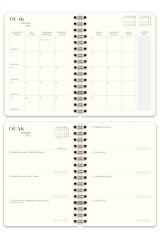 Matt Notebook 2025 Yılı A5 Keten Ajanda Spiralli 15x21 cm - 12 Aylık Lacivert