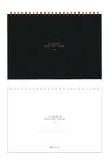 Matt Notebook Süresiz Haftalık Masaüstü Planlayıcı 12 Aylık Undated Desk Planner Siyah