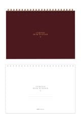 Matt Notebook Süresiz Haftalık Masaüstü Planlayıcı 12 Aylık Undated Desk Planner Bordo