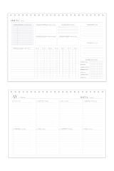 Matt Notebook Süresiz Haftalık Masaüstü Planlayıcı 12 Aylık Undated Desk Planner Bordo