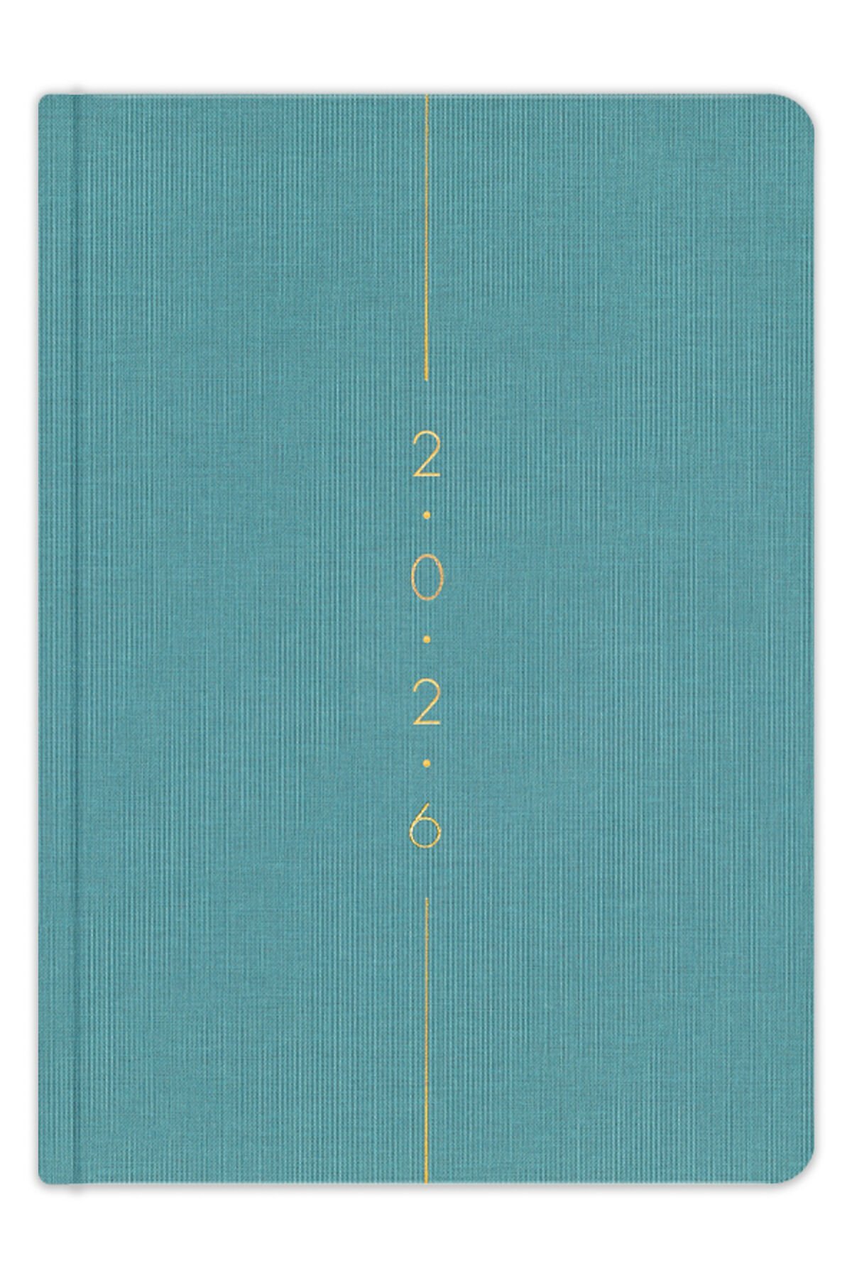 Matt Notebook 2026 Yılı A5 Keten Haftalık Ajanda 15x21 cm - 12 Aylık Turkuaz