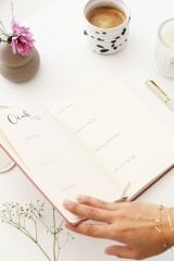 Matt Notebook 2026 Yılı A5 Keten Haftalık Ajanda 15x21 cm - 12 Aylık Pembe