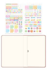 Matt Notebook 2026 Yılı A5 Keten Haftalık Ajanda 15x21 cm - 12 Aylık Pembe