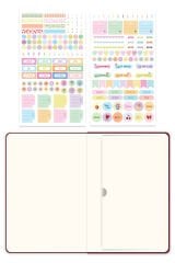 Matt Notebook 2026 Yılı A5 Keten Haftalık Ajanda 15x21 cm - 12 Aylık Bordo