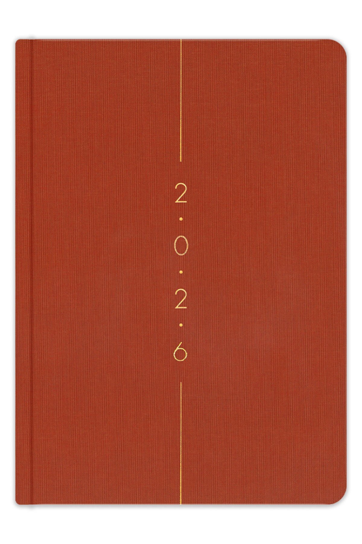 Matt Notebook 2026 Yılı A5 Keten Haftalık Ajanda 15x21 cm - 12 Aylık Tarçın