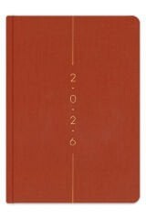 Matt Notebook 2026 Yılı A5 Keten Haftalık Ajanda 15x21 cm - 12 Aylık Tarçın