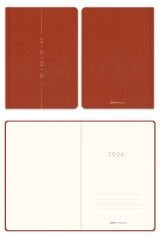 Matt Notebook 2026 Yılı A5 Keten Haftalık Ajanda 15x21 cm - 12 Aylık Tarçın