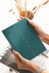 Matt Notebook 2026 Yılı A5 Keten Haftalık Ajanda 15x21 cm - 12 Aylık Koyu Yeşil