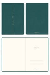 Matt Notebook 2026 Yılı A5 Keten Haftalık Ajanda 15x21 cm - 12 Aylık Koyu Yeşil