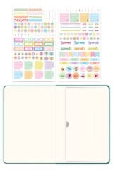 Matt Notebook 2026 Yılı A5 Keten Haftalık Ajanda 15x21 cm - 12 Aylık Koyu Yeşil