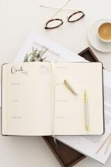 Matt Notebook 2026 Yılı A5 Keten Haftalık Ajanda 15x21 cm - 12 Aylık Kahverengi