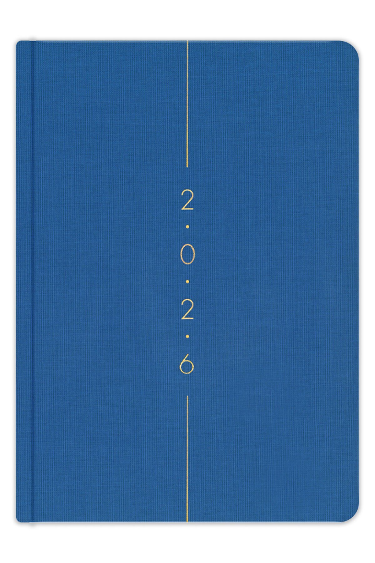 Matt Notebook 2026 Yılı A5 Keten Haftalık Ajanda 15x21 cm - 12 Aylık Mavi