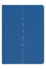 Matt Notebook 2026 Yılı A5 Keten Haftalık Ajanda 15x21 cm - 12 Aylık Mavi