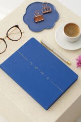 Matt Notebook 2026 Yılı A5 Keten Haftalık Ajanda 15x21 cm - 12 Aylık Mavi