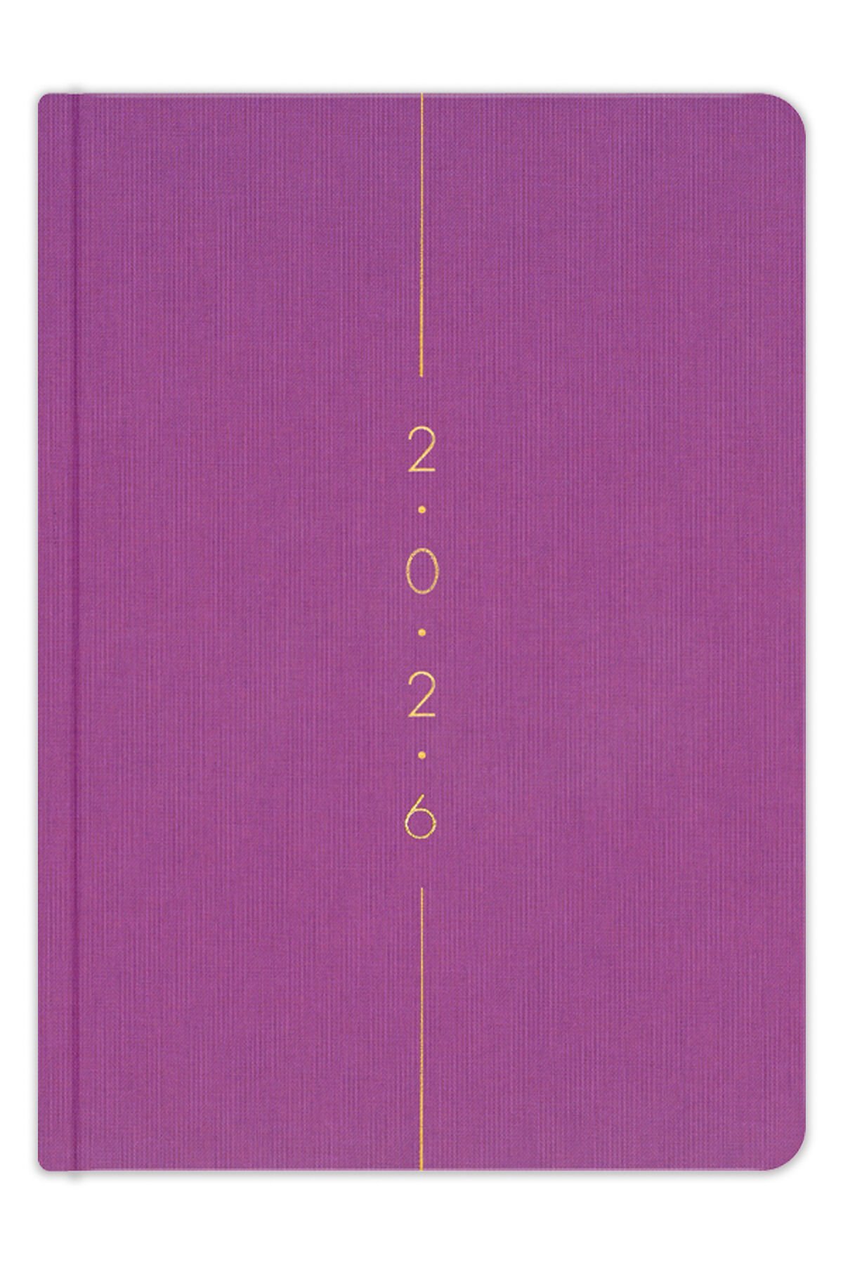 Matt Notebook 2026 Yılı A5 Keten Haftalık Ajanda 15x21 cm - 12 Aylık Menekşe