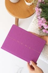Matt Notebook 2026 Yılı A5 Keten Haftalık Ajanda 15x21 cm - 12 Aylık Menekşe