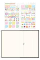 Matt Notebook 2026 Yılı A5 Keten Haftalık Ajanda 15x21 cm - 12 Aylık Siyah