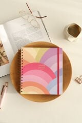 Matt Notebook 2025 Yılı Haftalık Kare Ajanda - 12 Aylık Gökkuşağı