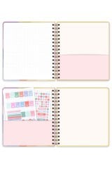 Matt Notebook 2025 Yılı Haftalık Kare Ajanda - 12 Aylık Gökkuşağı