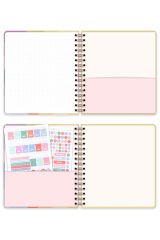 Matt Notebook 2025 Yılı Haftalık Kare Ajanda - 12 Aylık Gökkuşağı