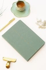 Matt Notebook 2026 Yılı A5 Keten Haftalık Ajanda 15x21 cm - 12 Aylık Yeşil