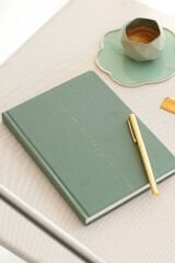 Matt Notebook 2026 Yılı A5 Keten Haftalık Ajanda 15x21 cm - 12 Aylık Yeşil