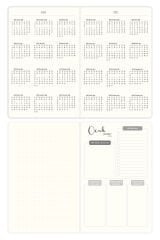 Matt Notebook 2026 Yılı A5 Keten Haftalık Ajanda 15x21 cm - 12 Aylık Yeşil