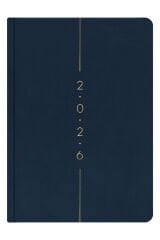 Matt Notebook 2026 Yılı A5 Keten Haftalık Ajanda 15x21 cm - 12 Aylık Lacivert