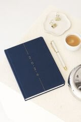 Matt Notebook 2026 Yılı A5 Keten Haftalık Ajanda 15x21 cm - 12 Aylık Lacivert