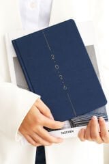 Matt Notebook 2026 Yılı A5 Keten Haftalık Ajanda 15x21 cm - 12 Aylık Lacivert