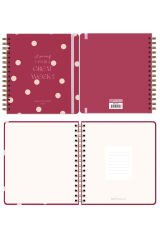 Matt Notebook 2025 Yılı Haftalık Kare Ajanda - 12 Aylık Puantiye