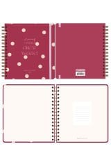 Matt Notebook 2025 Yılı Haftalık Kare Ajanda - 12 Aylık Puantiye