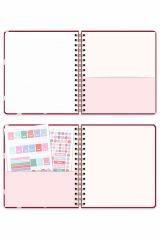 Matt Notebook 2025 Yılı Haftalık Kare Ajanda - 12 Aylık Puantiye