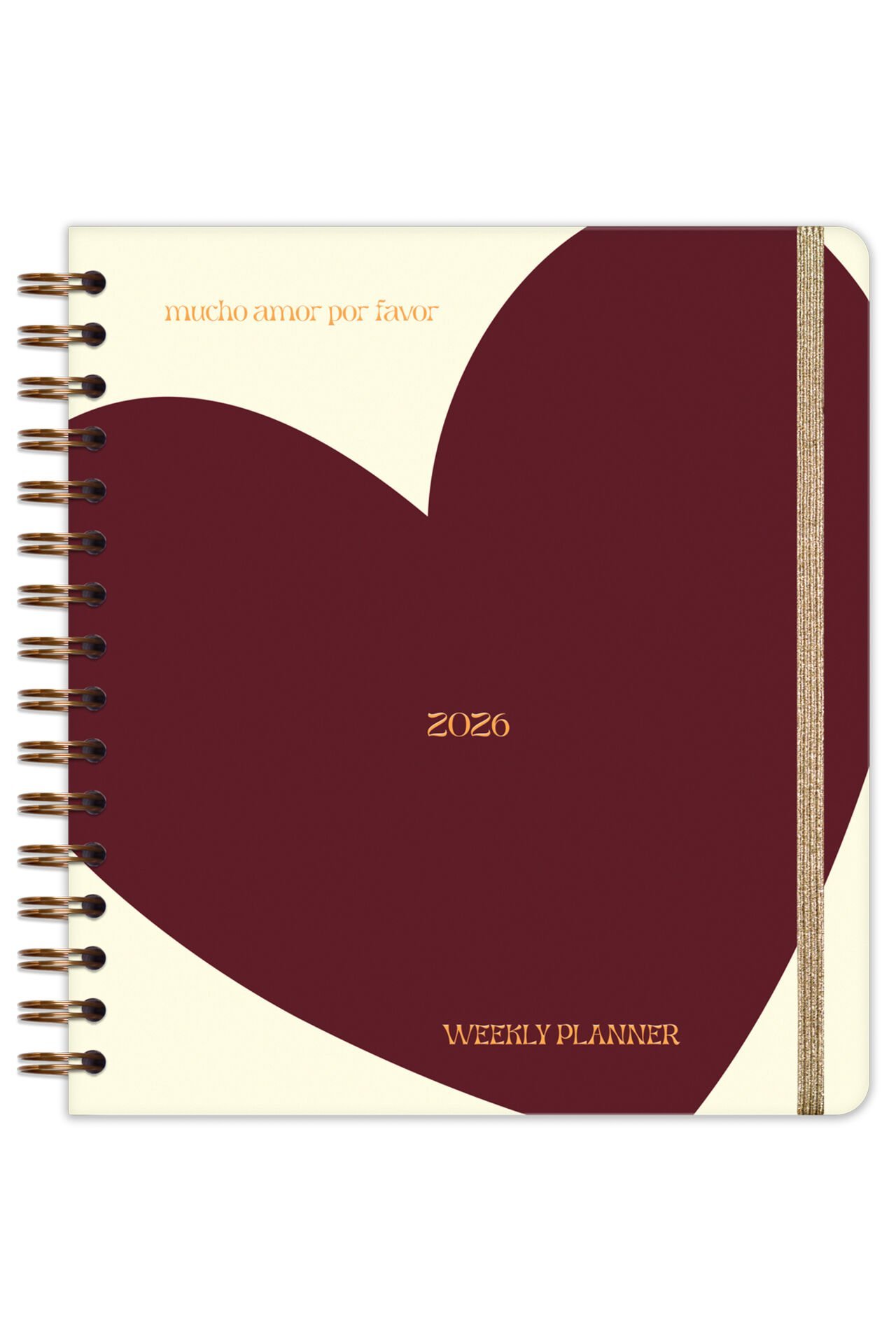 Matt Notebook 2026 Yılı Haftalık Kare Ajanda - 12 Aylık Kalp