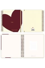 Matt Notebook 2026 Yılı Haftalık Kare Ajanda - 12 Aylık Kalp