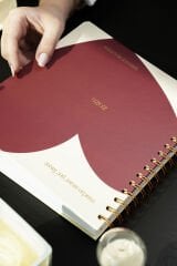 Matt Notebook 2026 Yılı Haftalık Kare Ajanda - 12 Aylık Kalp
