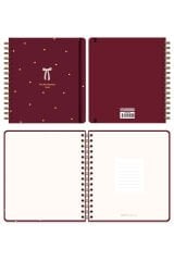 Matt Notebook 2026 Yılı Haftalık Kare Ajanda - 12 Aylık Fiyonk