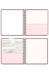 Matt Notebook 2026 Yılı Haftalık Kare Ajanda - 12 Aylık Fiyonk