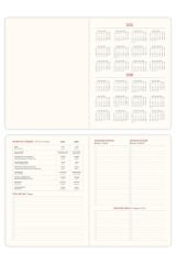 Matt Notebook 2025 Yılı 20x27 cm Keten Haftalık Planlayıcı Ajanda Koyu Yeşil