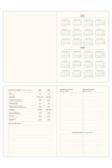 Matt Notebook 2025 Yılı 20x27 cm Keten Haftalık Planlayıcı Ajanda Koyu Yeşil